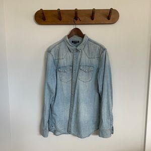 Large Denim Button Down Shirt